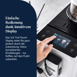 Espressor cafea DeLonghi Rivelia EXAM440.55.W, alb, 16 specialitati, touchscreen 3,5 - Img 8