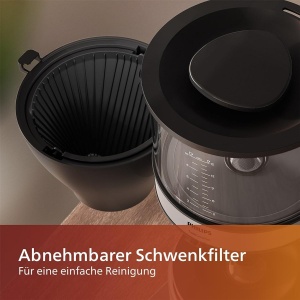Espressor cafea Philips HD541660, 1.25 litri, 15 cesti, negrusilen - Img 4