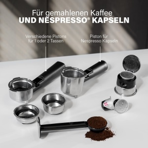 Espressor cafea Princess 249412, 1100 Watt, 1.5 Litri, cu spumator de lapte - Img 4