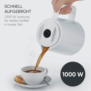 Espressor cafea Severin KA 9309, 1 L, 1000 W, alb, cu 2 termokanne - Img 4