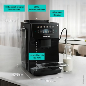 Espressor cafea Siemens EQ600 iAroma, negru, 22 specialitati, 480 ml - Img 6