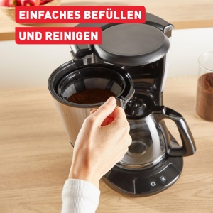 Espressor cafea Tefal Subito CM5S1DE0, 1,25 l, NegruInox, Filtru permanent - Img 6