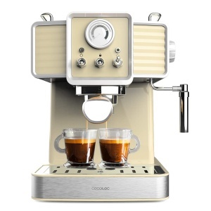 Espressor Cecotec Power Espresso 20 Light Yellow 1350W 20 Bar Design Vintage