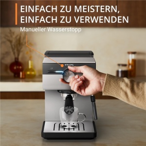 Espressor Krups XP381B10 15 bar GreyCreme Design elegant si functie de spumare - Img 4