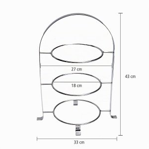 Etagera pentru servire APS, metal cromat, 3 niveluri, inaltime 25,5 cm - Img 4