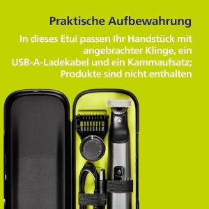 Etui de calatorie Philips OneBlade QP40130, protectie pentru aparat de ras, compatibil cu QP27XX, QP28XX, QP6XXX - Img 4