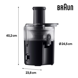 Extractor de suc Braun MultiJuice 5 SJ500, 800W, 1.5L, Negru - Img 3