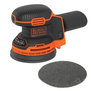 Exzenterschleifer BlackDecker BDCROS18N 18V, cu Staubfangbehalter, NegruPortocaliu