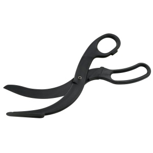 FACKELMANN 40198 Foarfece pentru pizza, taietor de pizza din plastic, foarfece pentru tavi si tigai acoperite (culoare: negru), cantitate: 1 bucata