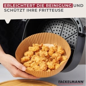 Fackelmann Hartie Air Fryer Rotunda 16x45 cm Antiaderenta Pachet 50 Bucati - Img 6
