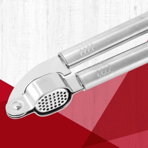 Fackelmann Knoblauchpresse Ovalgriff presa de usturoi din inox maner ergonomic argintiu - Img 5