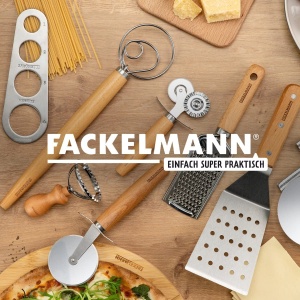 Fackelmann Pizzaschneider 21 cm Lama din otel inoxidabil Maner ergonomic din lemn de fag - Img 8