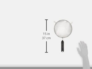 Fackelmann Sieb 20 cm Plasa Fina Maner Ergonomic NegruArgintiu - Img 3