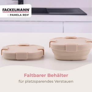 Fackelmann Snacking Box 700ml Pastell Beige Faltabila Sistem Click - Img 4