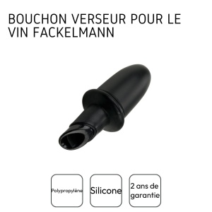 Fackelmann Specter Weinausgiesser Negru Mat Tropffrei Silikon - Img 4