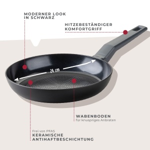Fackelmann Tigaie Statement 24cm Aluminiu Reciclat Antiaderenta Inductie - Img 2