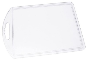 Fackelmann Tranchierbrett Transparent Tocator din Plastic cu Saftrille 35x25 cm