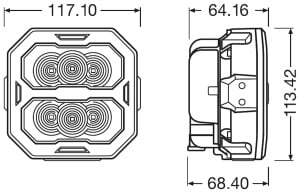 Far LED OSRAM LEDriving Cube PX4500, 4500 Lumen, Spot, pentru off-road - Img 8