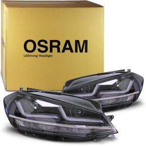Faruri LED Osram LEDriving pentru VW Golf VII Facelift, Black Edition, Plug Play