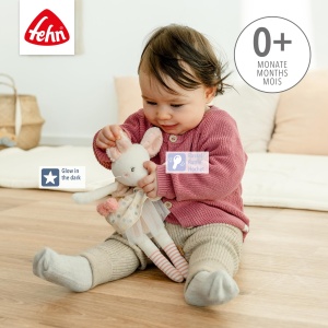 Fehn Bean Bag Mouse - Playmate, Protector & Cuddly Friend: Stuffed Toy - pentru bebelusi si copii mici de la 0+ luni - Img 3