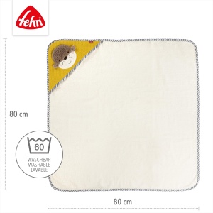 Fehn Kapuzenbadetuch Otter 80x80 cm Frottee cu Kapusa si Motiv Otter - Img 4
