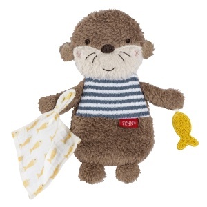 Fehn Knister-Otter 047097 Jucarie interactiva pentru bebelusi cu raschelpapier si materiale diverse