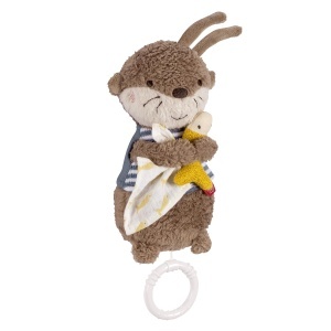 Fehn Mini Spieluhr Otter 047011 Jucarie muzicala pentru bebelusi cu melodia Brahms Wiegenlied