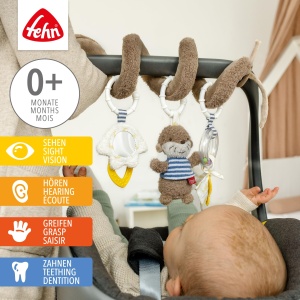 Fehn Otter Theo Spirala de Activitati pentru Bebelusi 35 cm cu Ratusca Oglinda si Elemente Interactive - Img 2