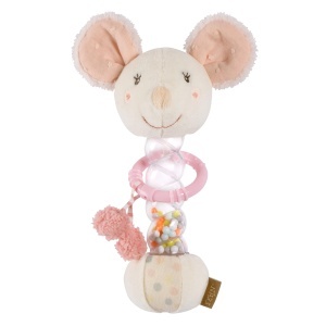 Fehn Regenmacher Maus 045086 Jucarie interactiva pentru bebelusi cu efect Glow-in-the-dark