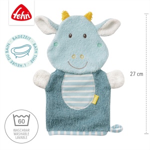 Fehn Waschhandschuh Drache Little Castle 27 cm Material moale pentru copii - Img 2