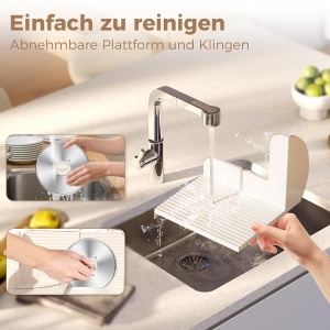 Feliator electric YASHE, 180W, lama din otel inoxidabil de 17 cm, grosime taiere 0-15 mm - Img 5