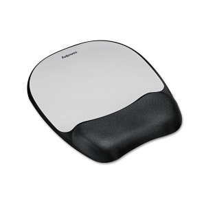 Fellowes Memory Foam Mousepad Ergonomic NegruArgintiu