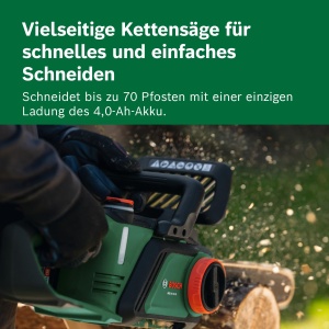 Ferastrau cu lant Bosch PKE18V-30-28, 3.9 kg, 9 ms, fara acumulator - Img 4