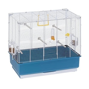 Ferplast Cusca pentru pasari Piano 4 Custi pentru canari Cusca mica pentru pasari cu hranitoare pentru pasari Baie pentru pasari Dozator de apa 59 x 3 - Img 1
