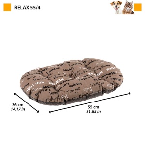 FERPLAST Pat pentru caini si pat pentru pisici - Mic - Lavabil - Perna pentru caini - Covoras pentru colibe custi si masina - Pufos - Relax - 55 x 36  - Img 2