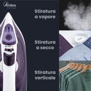 Fier de calcat ARDES VAPOR PRO COMPACT 2000 W, talpa ceramica, rezervor 200 ml - Img 7