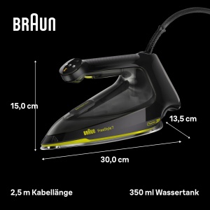 Fier de calcat Braun FreeStyle 7, putere mare, ergonomic, negruverde - Img 3