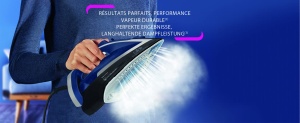 Fier de calcat cu abur Calor Ultragliss Anti-Calc Plus, 2800 W, colector de var detasabil, abur continuu 50 g/min, 260 g/min, oprire automata FV6846C0 - Img 2