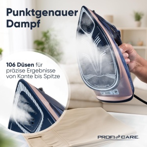 Fier de calcat ProfiCare PC DB 3126, 2600W, talpa ceramica, rezervor 300ml - Img 5