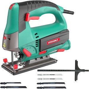 Fierastrau electric HYCHIKA 800W cu laser si 6 lame adancime taiere 110mm unghi reglabil -45deg pana la 45deg