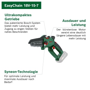 Fierastrau mini cu lant Bosch EasyChain 18V-15-7 695 ms SDS fara acumulator - Img 3