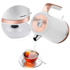 Fierbator de apa Berdsen 1,7 L 2200 W Alb Gold Mat - Img 3