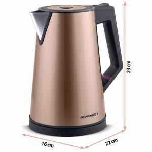Fierbator de apa Berdsen 1,7 L 2200 W cu functie de mentinere a caldurii, auriu - Img 4