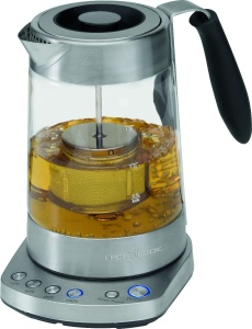 Fierbator de sticla ProfiCook(r) | 1,7 litri | Carcasa din sticla/otel inoxidabil | 70deg C pana la 100deg C | 3000 wati max. | maner cauciucat | Filtru de ceai din otel inoxidabil | Functia de mentinere la cald | PC-WK 1020 G - Img 4