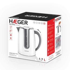 Fierbator electric Haeger Hot Grey, 1,7 l, 2200 W, gri - Img 2