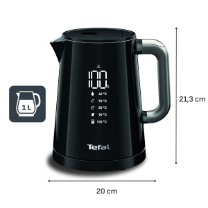 Fierbator electric Tefal KO854830, 1L, functie de mentinere la cald, LED, Negru - Img 3