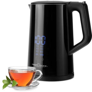 Fierbator ProfiCookr cu setare de temperatura 17L Selectarea temperaturii 50deg-100degC Afisarea temperaturii tinta si reala Functia de mentinere la c