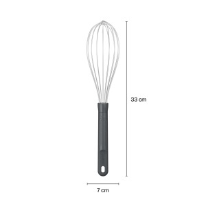 Fierbator Zyliss cu maner ergonomic din plastic de grau, 30 cm, inoxsilikon - Img 2