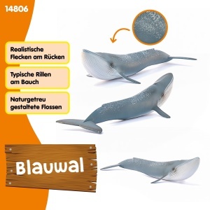 Figurina Blauwal Schleich 14806 27 x 10 x 6 cm Detalii realiste - Img 3
