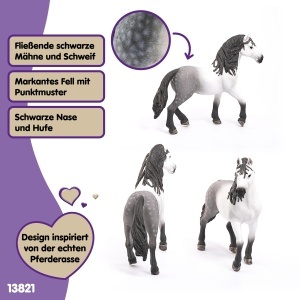 Figurina cal Schleich Andalusier Hengst 13821, 14 x 4 x 11 cm, pentru copii de la 5 ani - Img 3